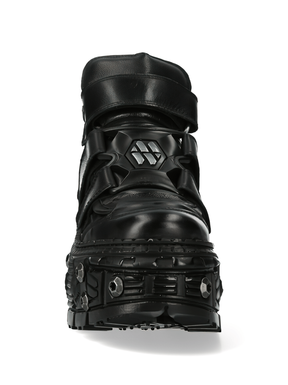 NEW ROCK Women's Heavy Gothic Ankle Boots with Velcro Straps
