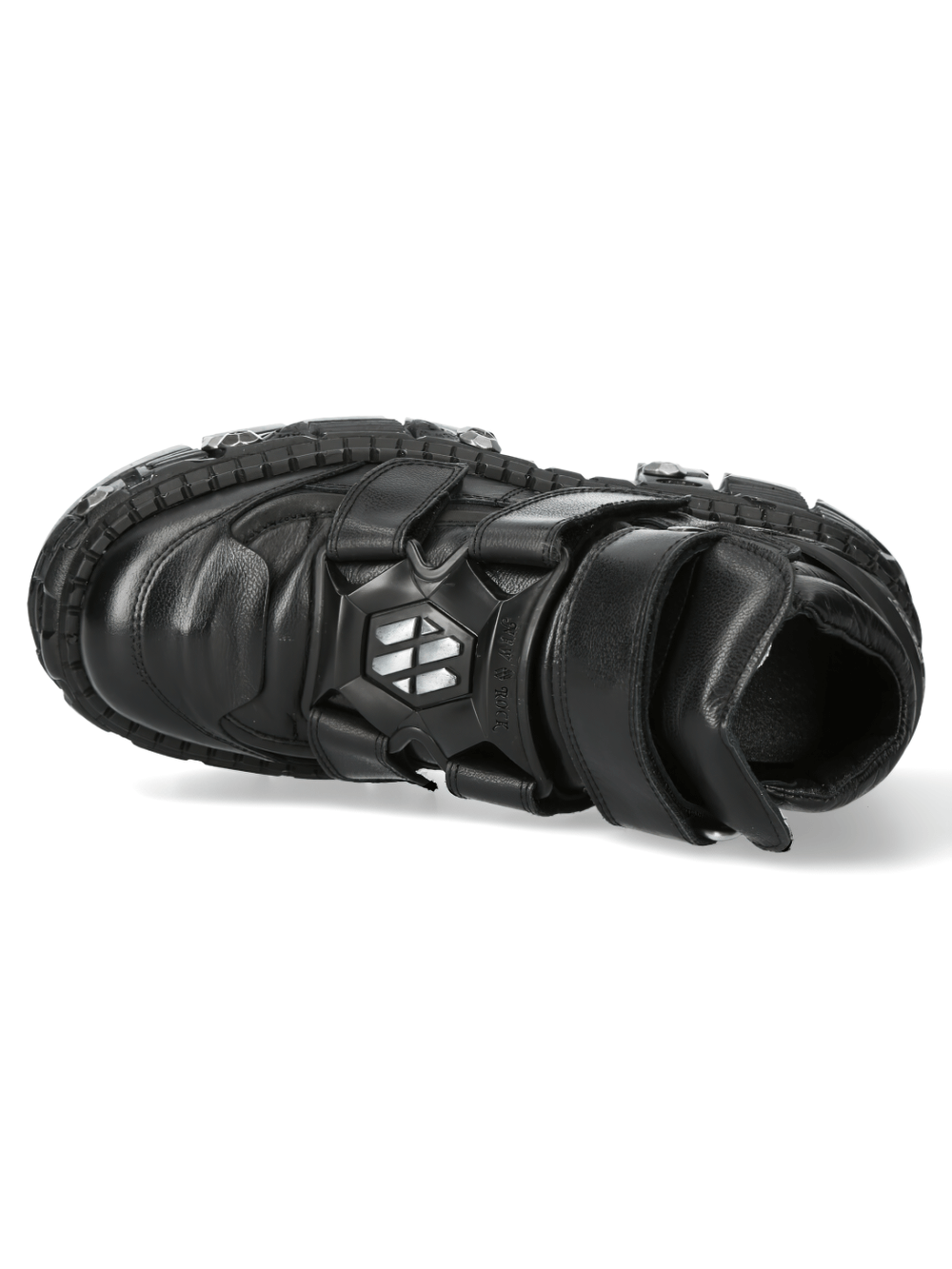 NEW ROCK Men's Heavy Gothic Ankle Boots with Velcro Straps