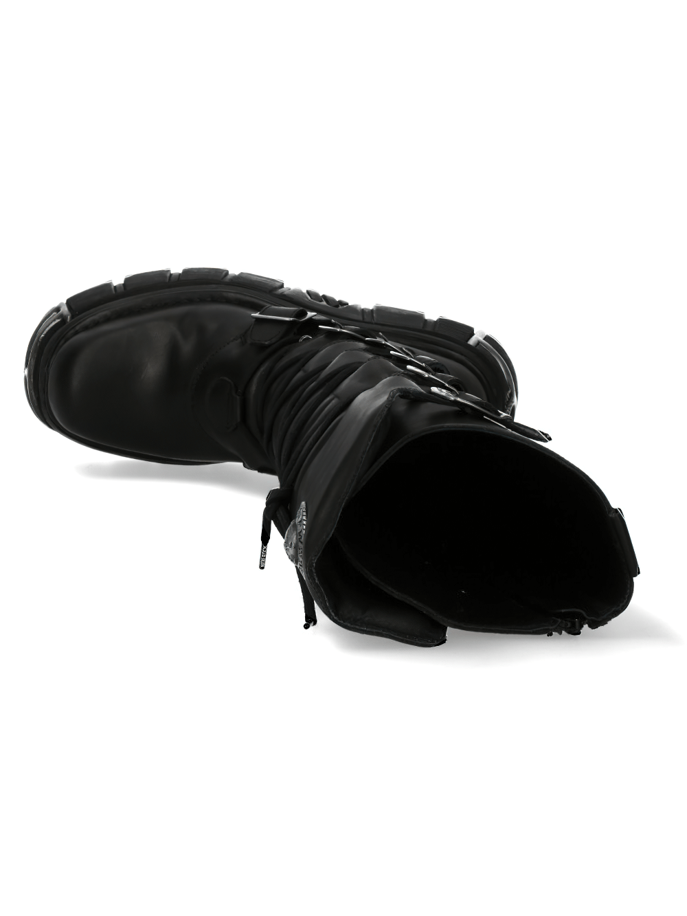 NEW ROCK Men's Laced Knee High Boots with Gothic Buckles