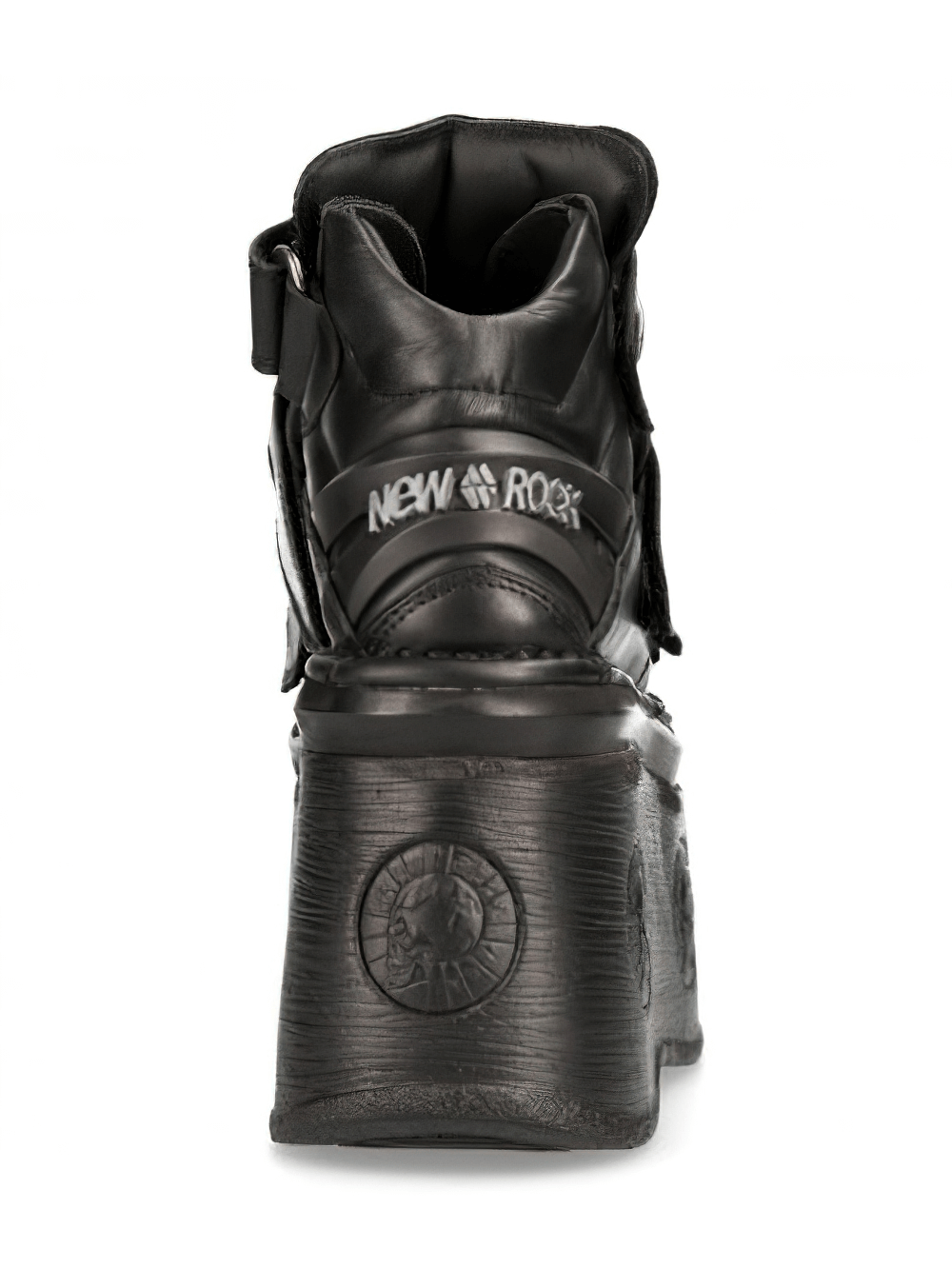 NEW ROCK Men's Leather Ankle Boots with Secure Velcro Closure