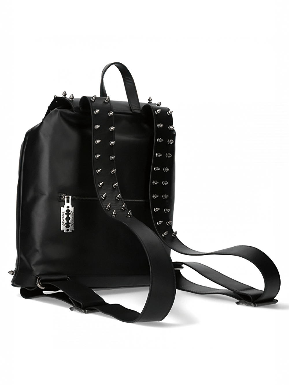 NEW ROCK Leather Punk Backpack with Buckle and Spikes
