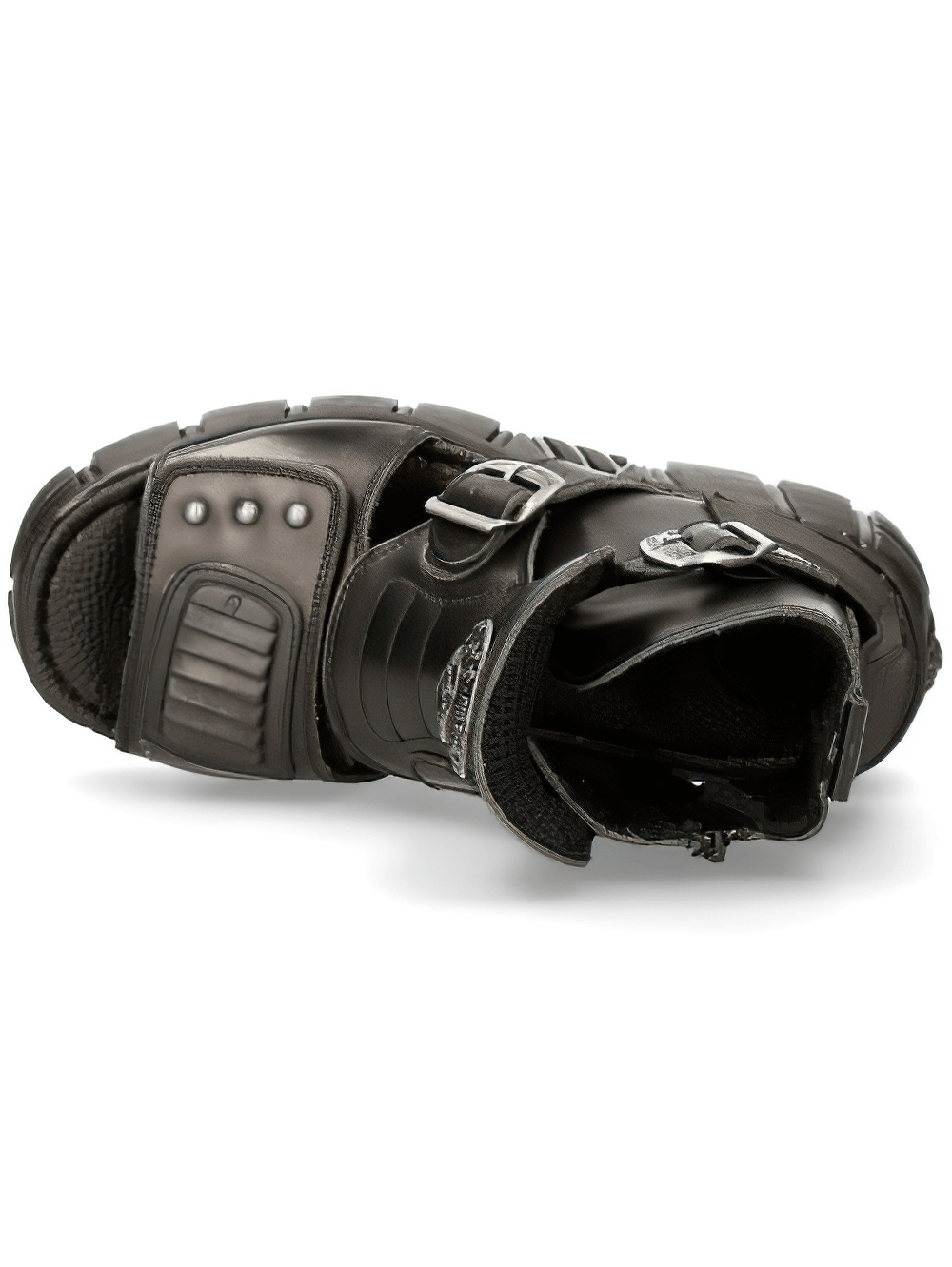 NEW ROCK Male Gothic Platform Sandals with Buckles and Zipper