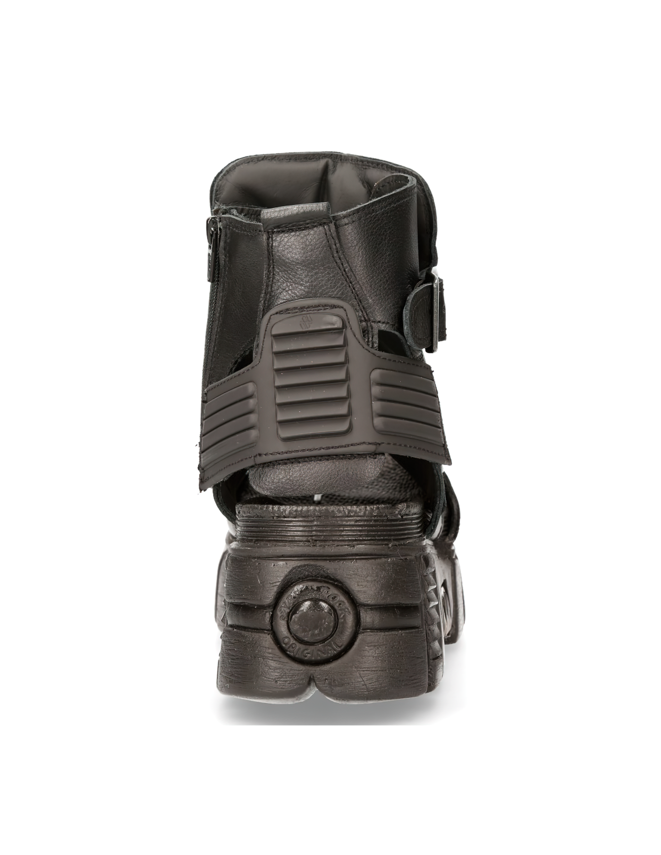 NEW ROCK Men's Platform Sandals with Zippers and Buckles