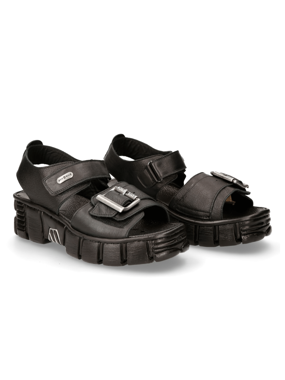 NEW ROCK Men's Punk Sandals with Chunky Platform Sole