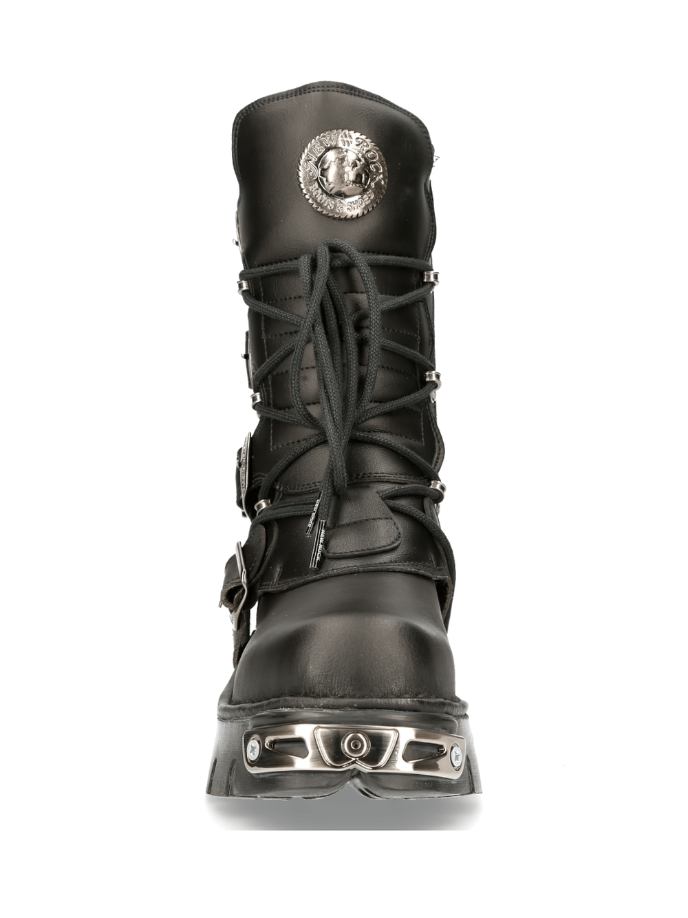 NEW ROCK Men's Metallic Accented Urban Lace-Up Boots
