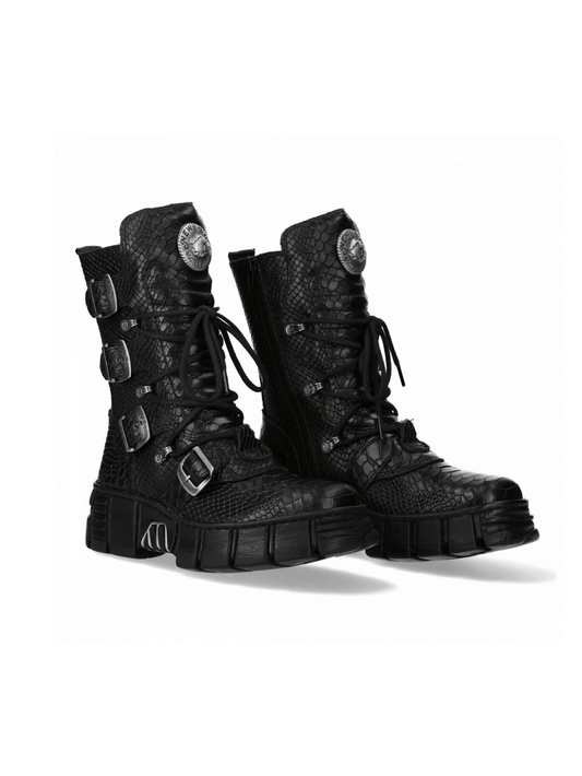 NEW ROCK Men's Mid-Calf Boots with Gothic and Punk Elements