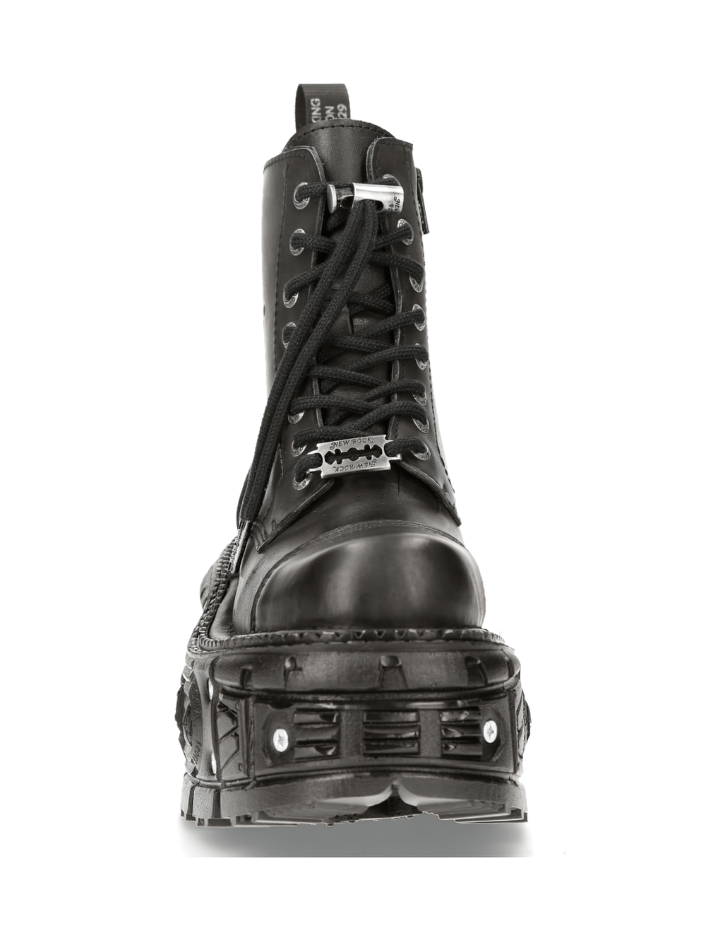 NEW ROCK Men's Military Ankle Boots With Gothic Platform Design