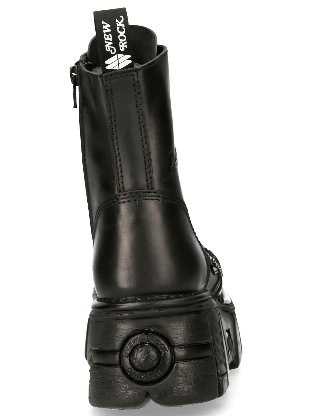 NEW ROCK Women's Military-Style Ankle Boots with Metal Accents