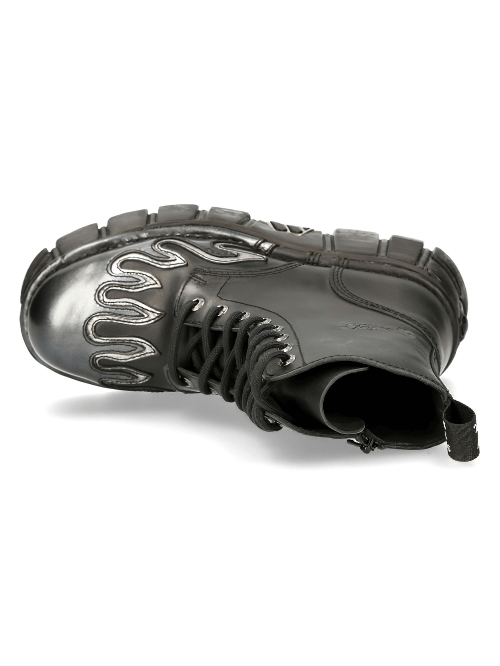 NEW ROCK Men's Military-Style Ankle Boots with Metal Accents