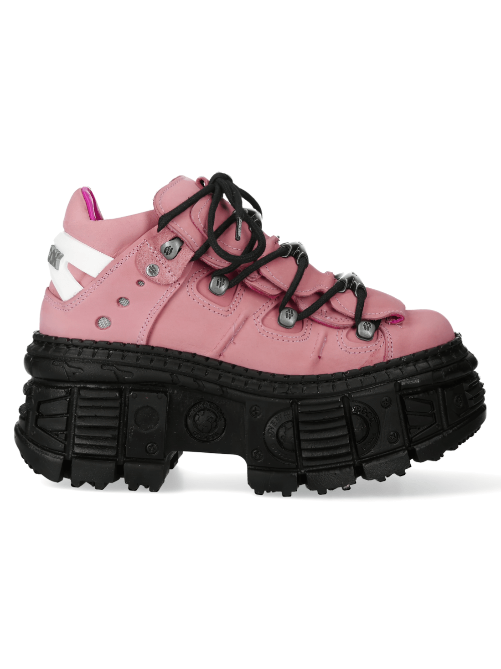 NEW ROCK Men's Pink Urban Heavy Ankle Boots with Platform