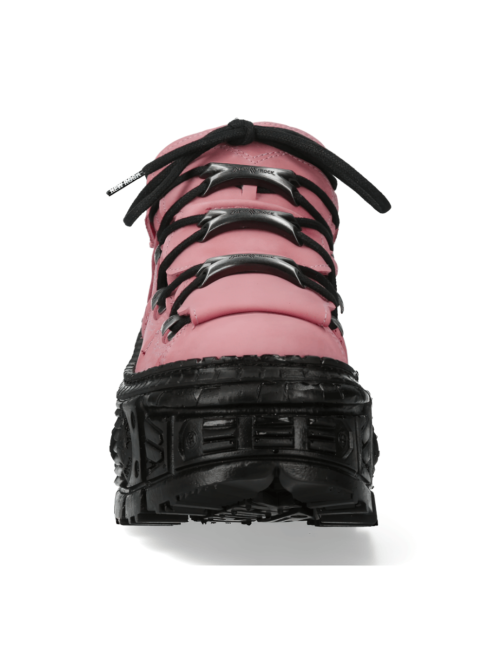 NEW ROCK Women's Pink Urban Heavy Ankle Boots with Platform