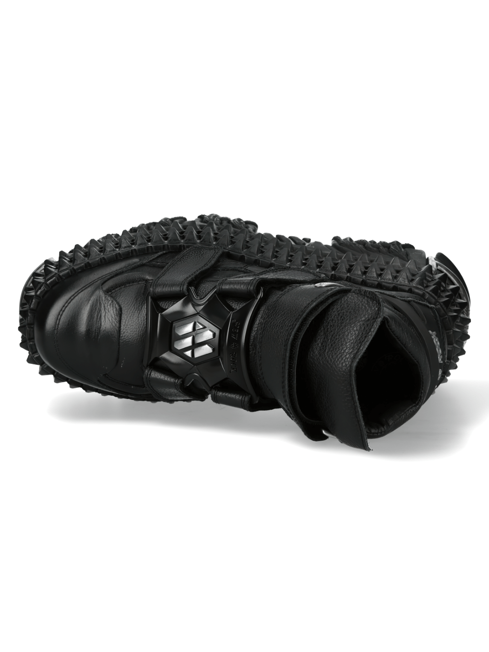 NEW ROCK Men's Platform Ankle Boots with Velcro and Textured Sole