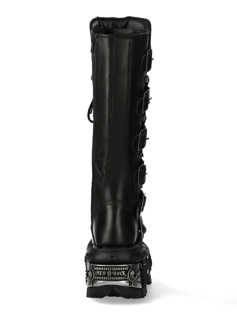 NEW ROCK Women's Rugged Gothic High Boots with Multi-Fasteners