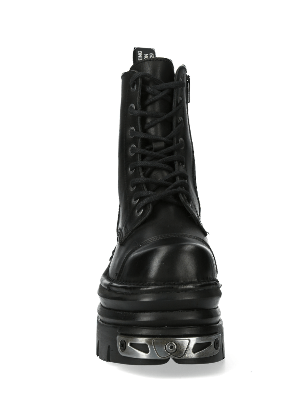 NEW ROCK Men's Rugged Lace-Up Ankle Boots with Metal Details
