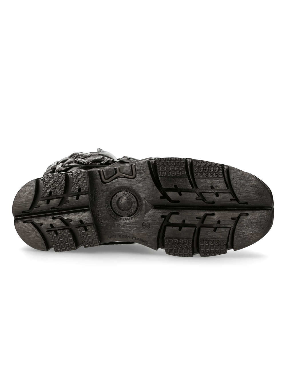 NEW ROCK Men's Rugged Lace-Up Military Boots with Buckles