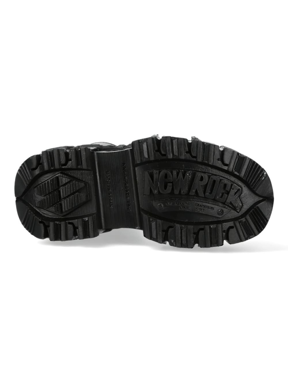 NEW ROCK Men's Rugged Leather Biker Combat Boots with Zipper