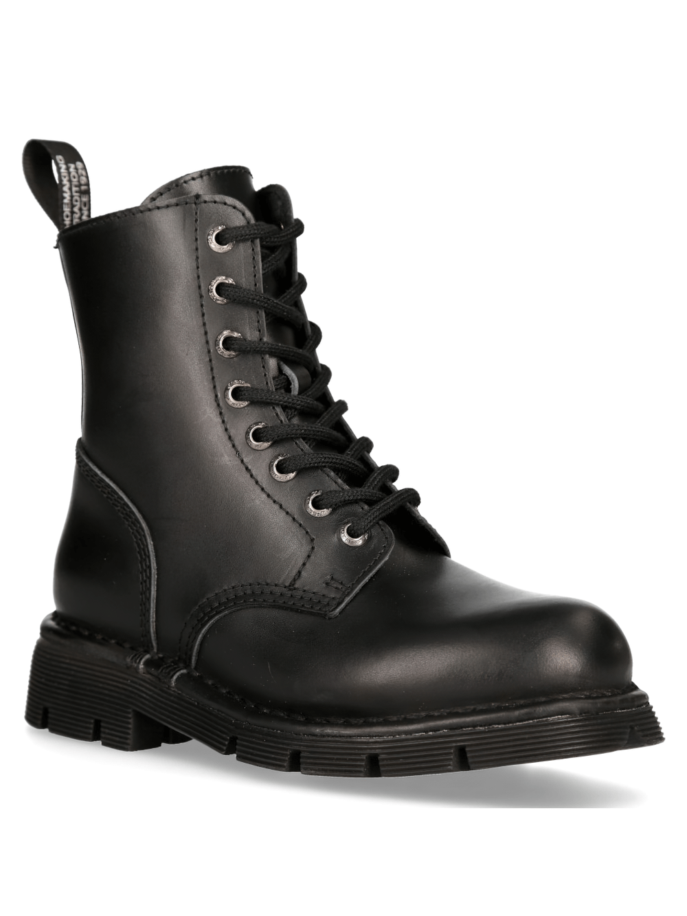 NEW ROCK Men's Rugged Military Lace-Up Ankle Boots