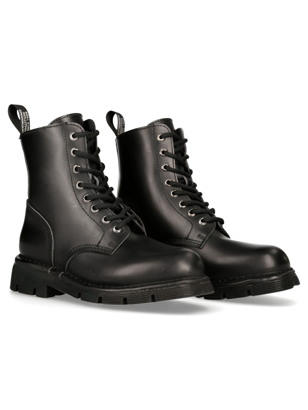 NEW ROCK Men's Rugged Military Lace-Up Ankle Boots