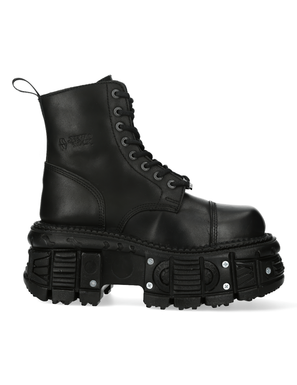 NEW ROCK Men's Rugged Punk Style Ankle Boot with Stud Details