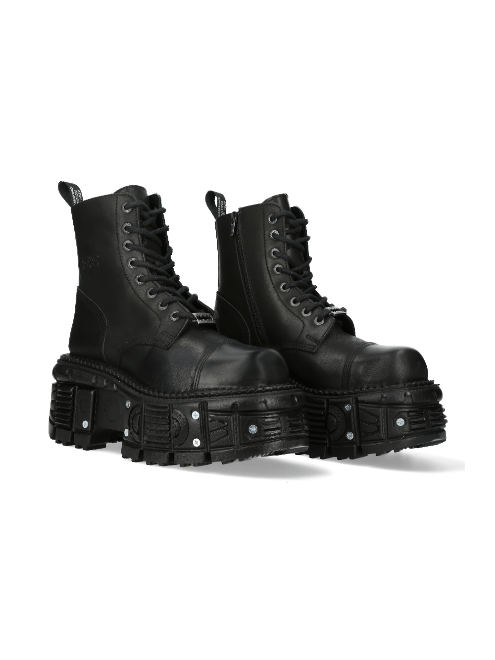 NEW ROCK Women's Rugged Punk Style Ankle Boot with Stud Details