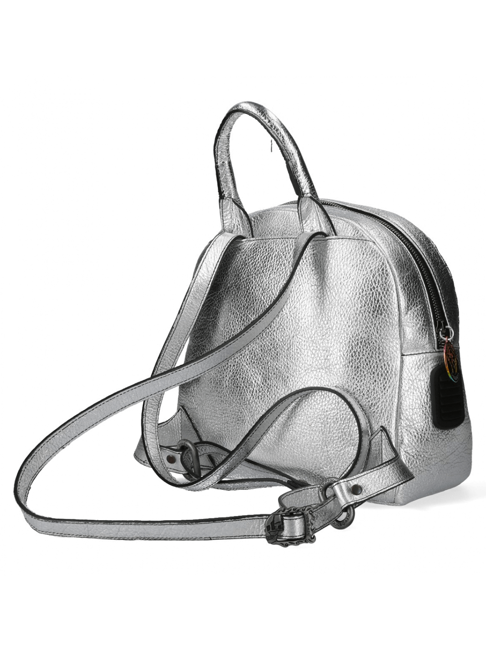 NEW ROCK Silver Gothic Backpack with Zipper Closure