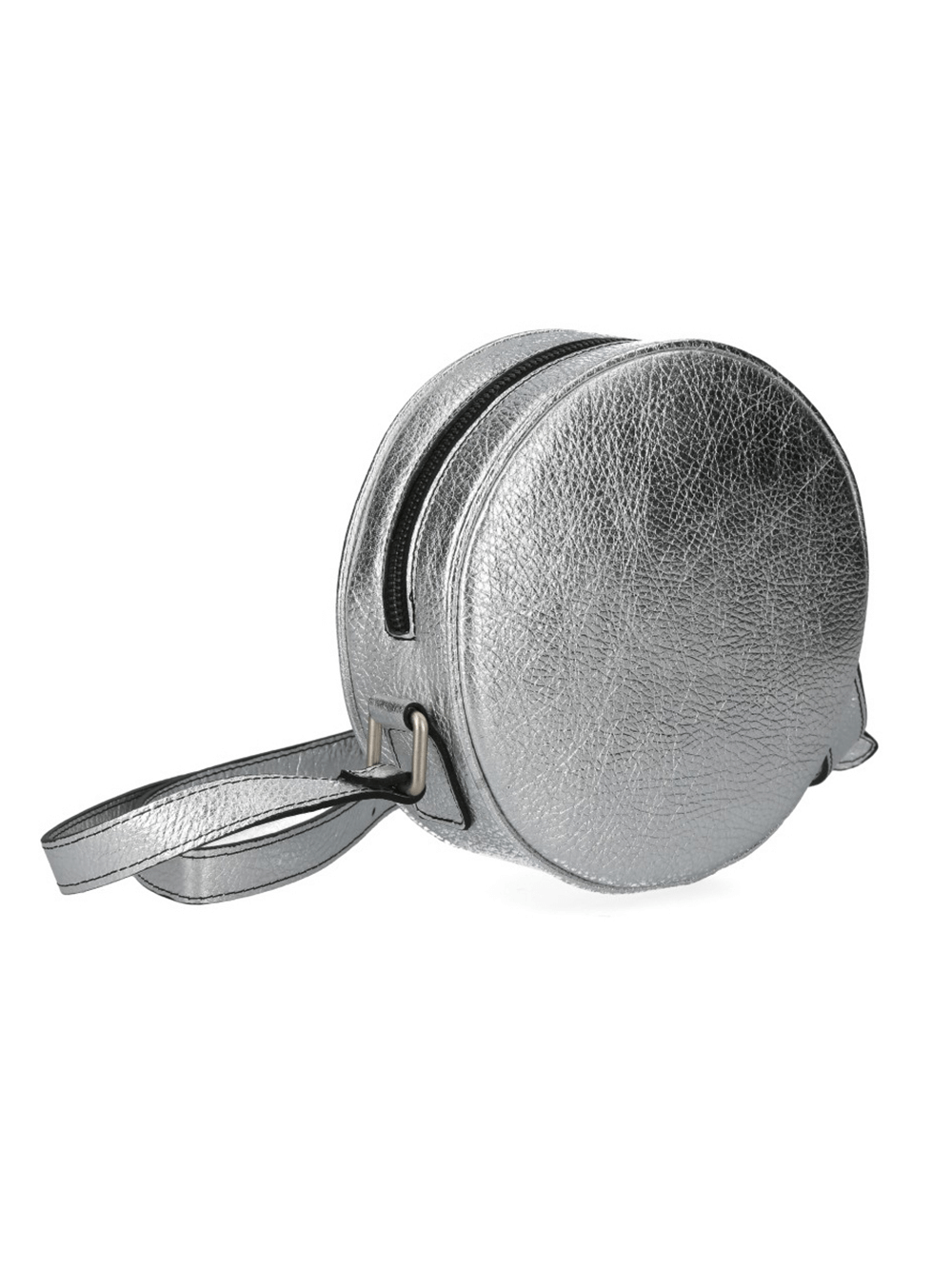 NEW ROCK Silver Round Crossbody Bag with Adjustable Strap