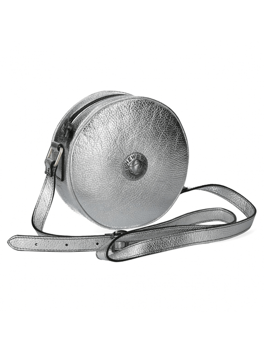 NEW ROCK Silver Round Crossbody Bag with Adjustable Strap