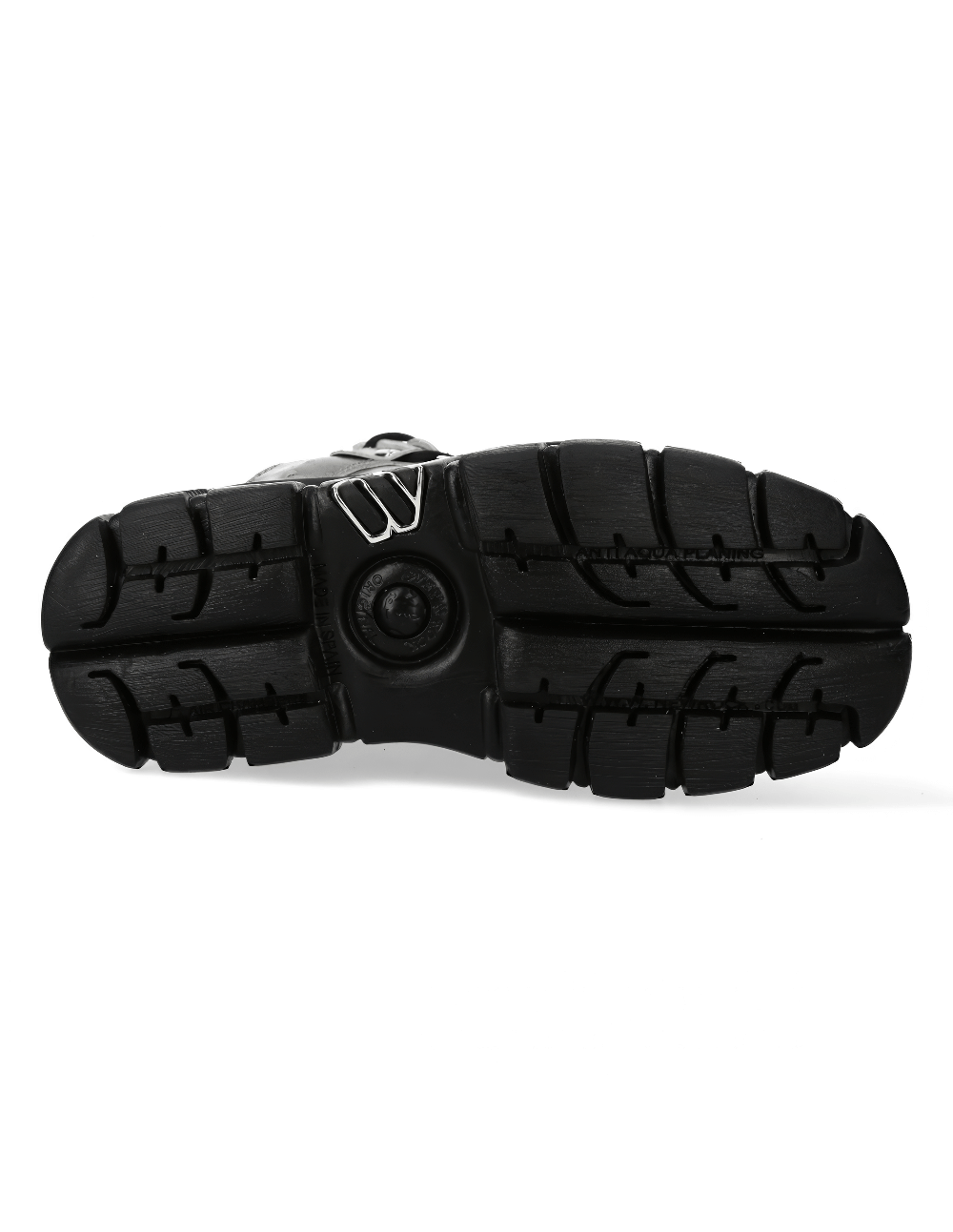 NEW ROCK Silver Men's Ankle Boots with Metal Accents