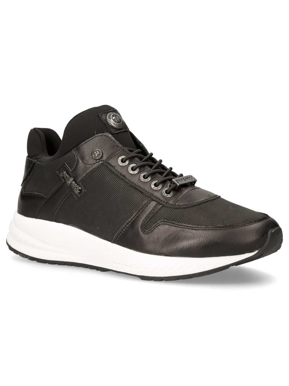 NEW ROCK Men's Sleek Urban Black Sports Sneakers