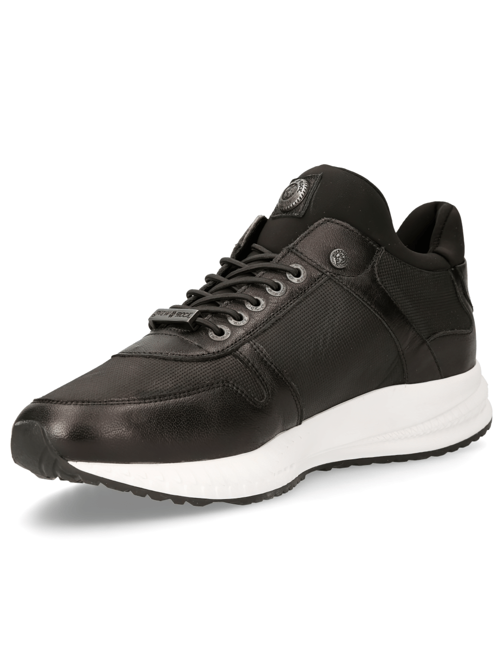 NEW ROCK Men's Sleek Urban Black Sports Sneakers