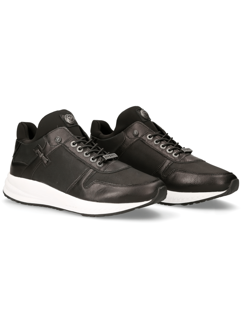 NEW ROCK Men's Sleek Urban Black Sports Sneakers