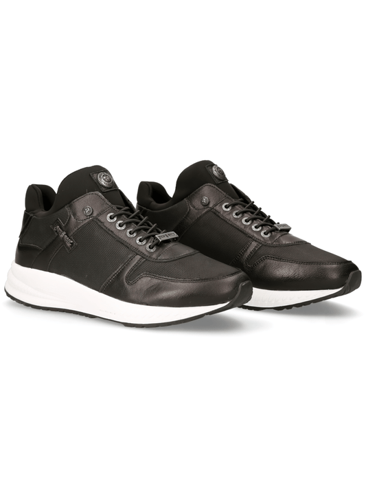 NEW ROCK Men's Sleek Urban Black Sports Sneakers