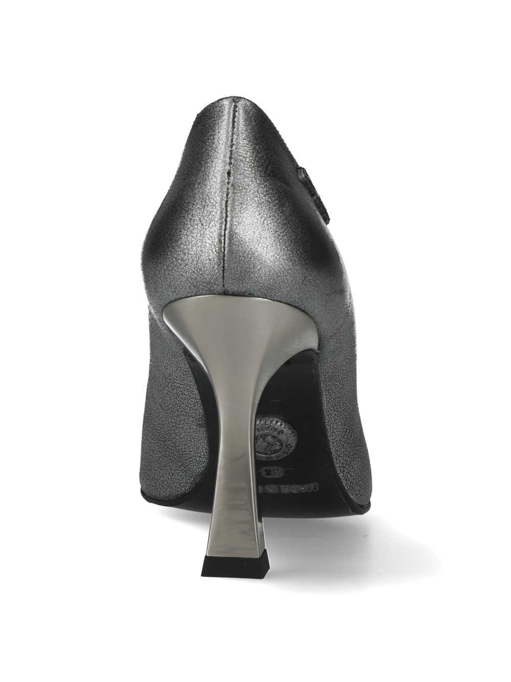 NEW ROCK Steel Gray Stiletto Pumps with Gothic and Punk Edge