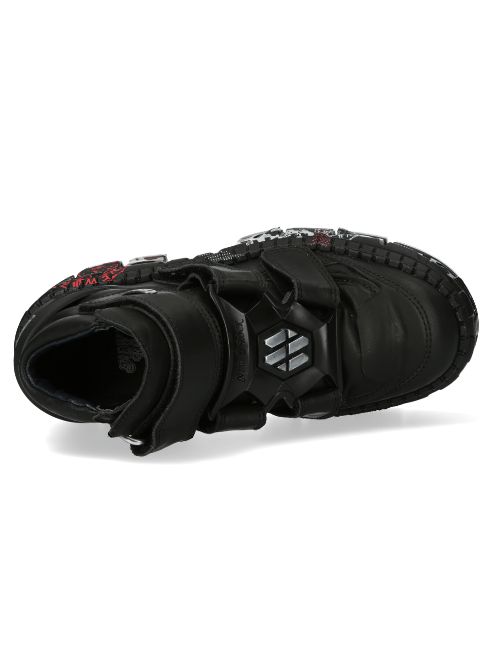 NEW ROCK Men's Trendy Strap Black Ankle Boots for All Styles