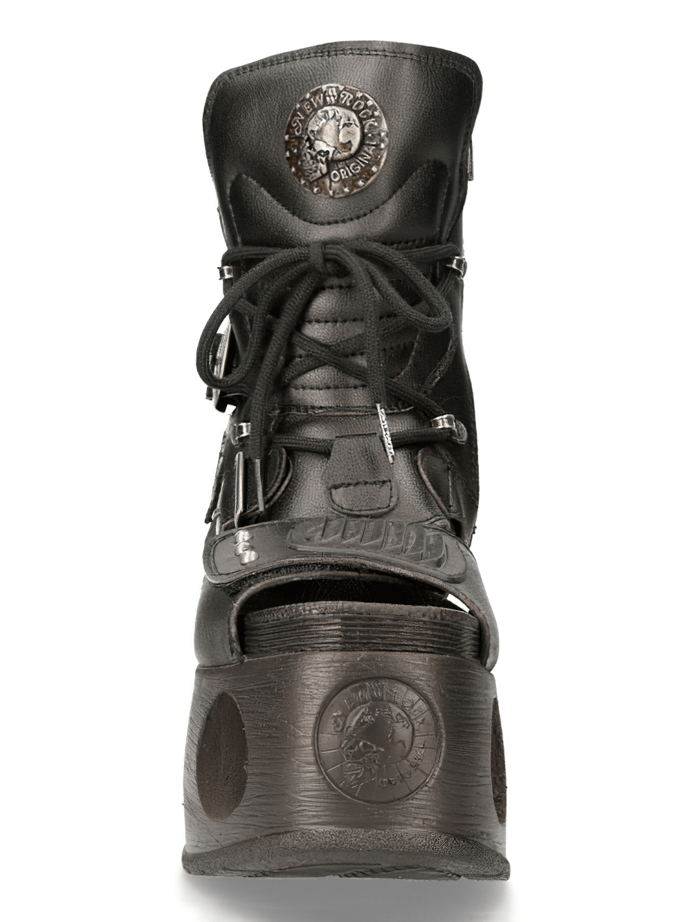 NEW ROCK Unique Gothic Punk Boots with Hollow Platforms