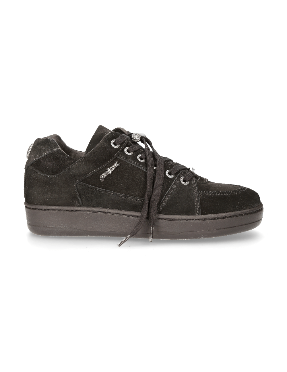 NEW ROCK Women's Black Punk-Inspired Sneakers Shoes