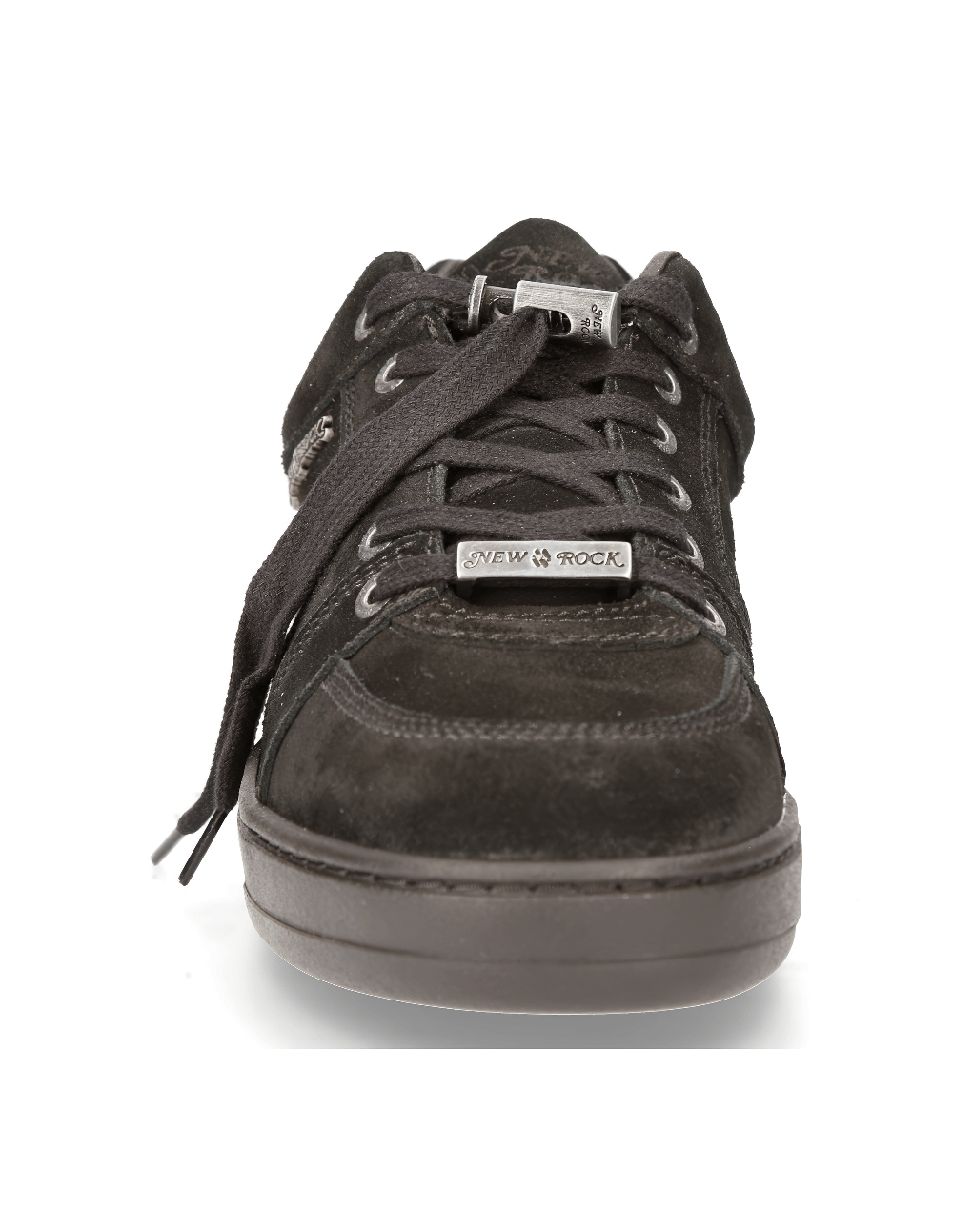 NEW ROCK Men's Black Punk-Inspired Sneakers Shoes