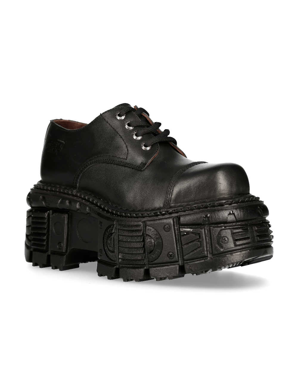 NEW ROCK Women's Rugged Black Platform Ankle Shoes