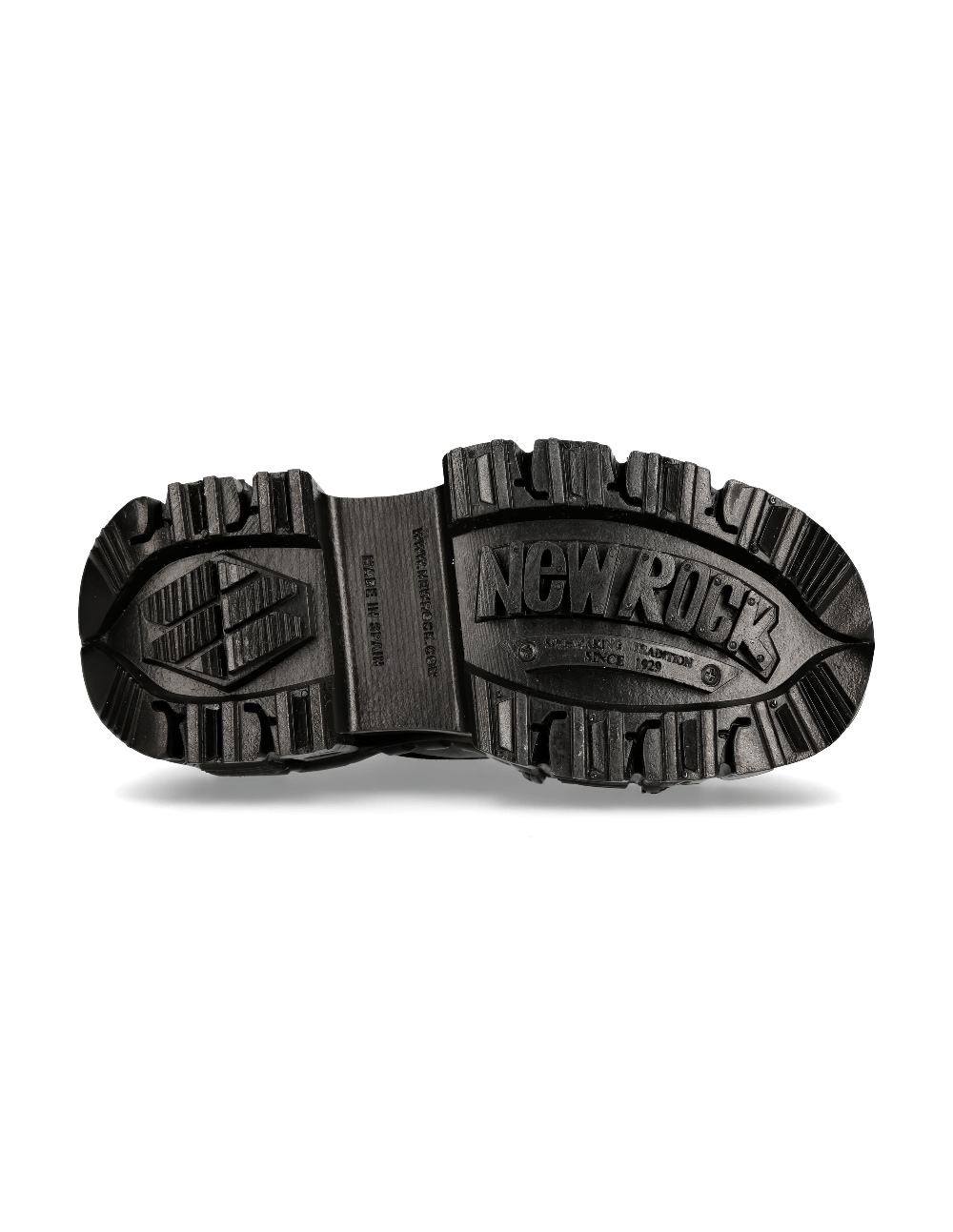 NEW ROCK Men's Rugged Black Platform Ankle Shoes