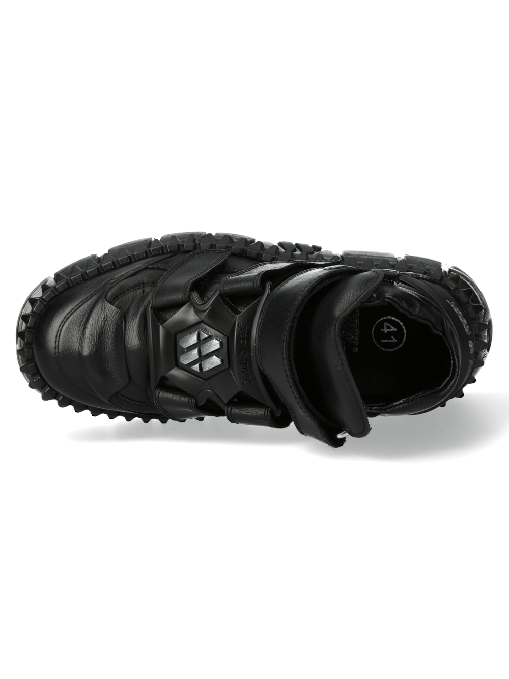 NEW ROCK Men's Urban Heavy Black Ankle Boots with Velcro Straps