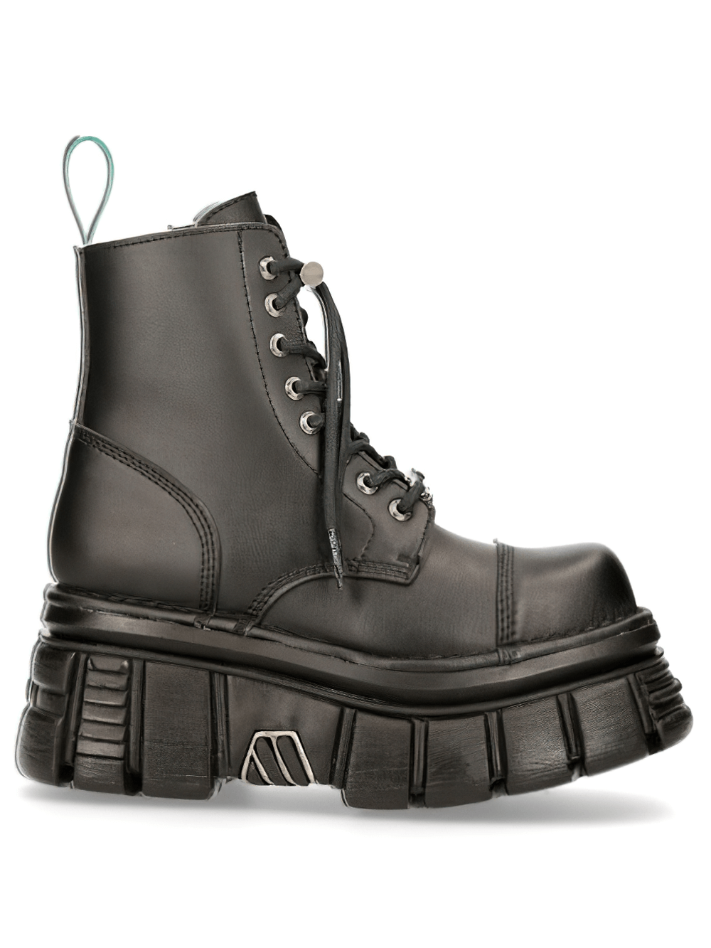 NEW ROCK Men's Urban Military Vegan Ankle Boots with Laces