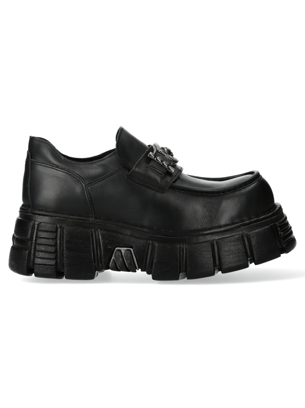 NEW ROCK Men's Urban Rock Leather Platform Shoes With Buckle