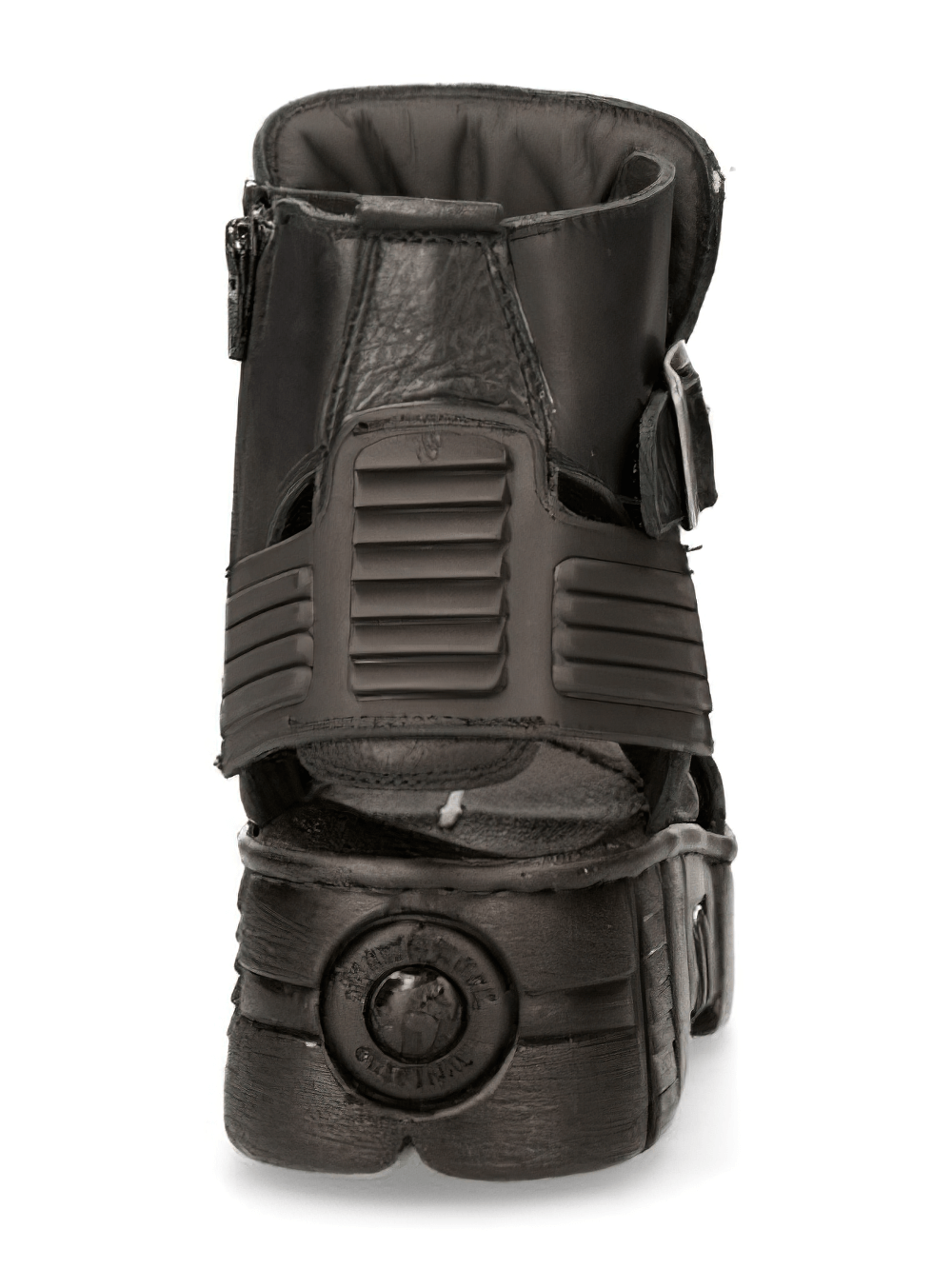 NEW ROCK Women's Black Gothic Punk Buckle Sandals