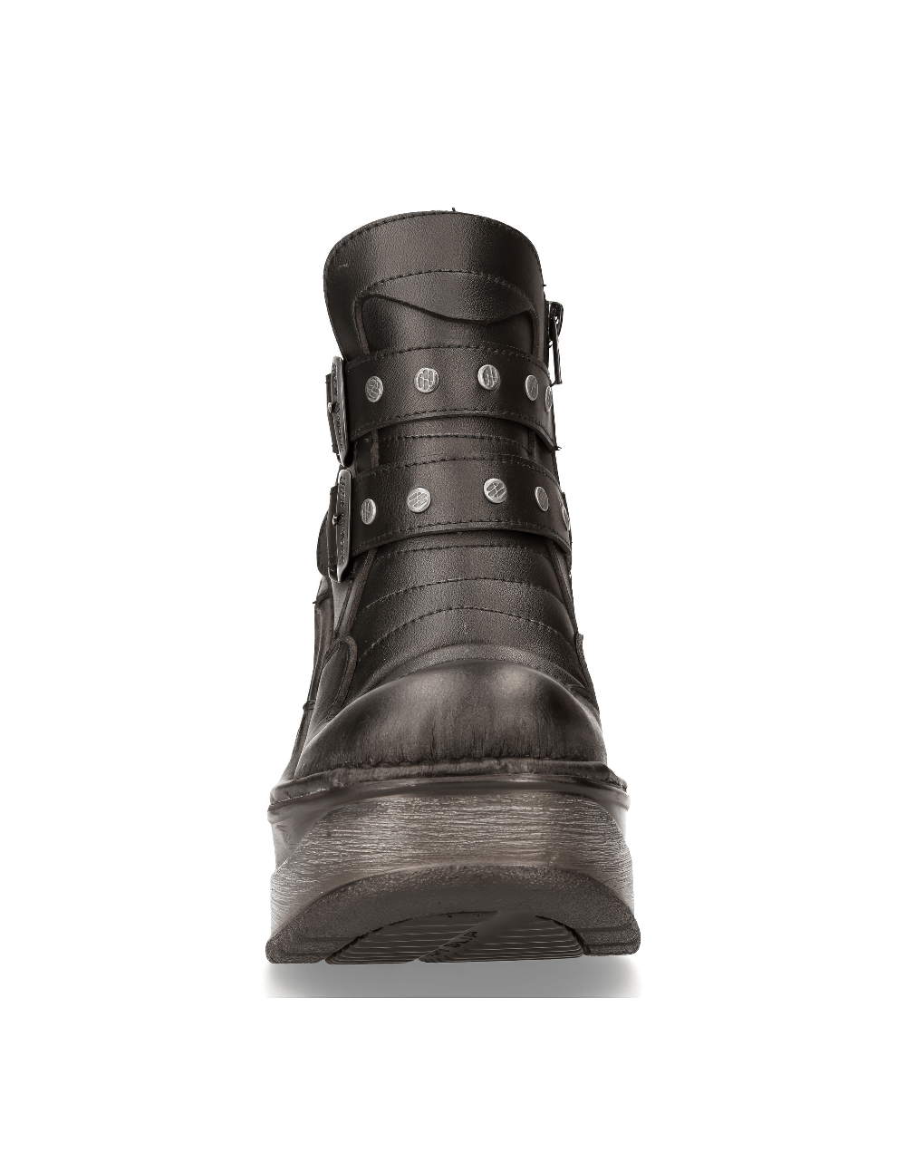 NEW ROCK Women's Gothic Style Zip-Up Black Ankle Boots