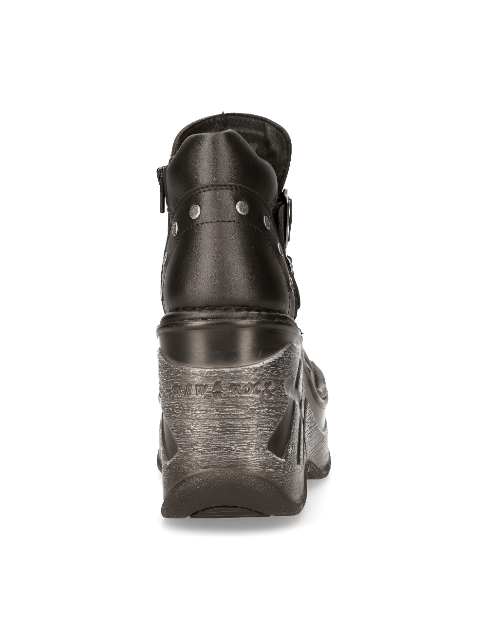 NEW ROCK Women's Gothic Style Zip-Up Black Ankle Boots