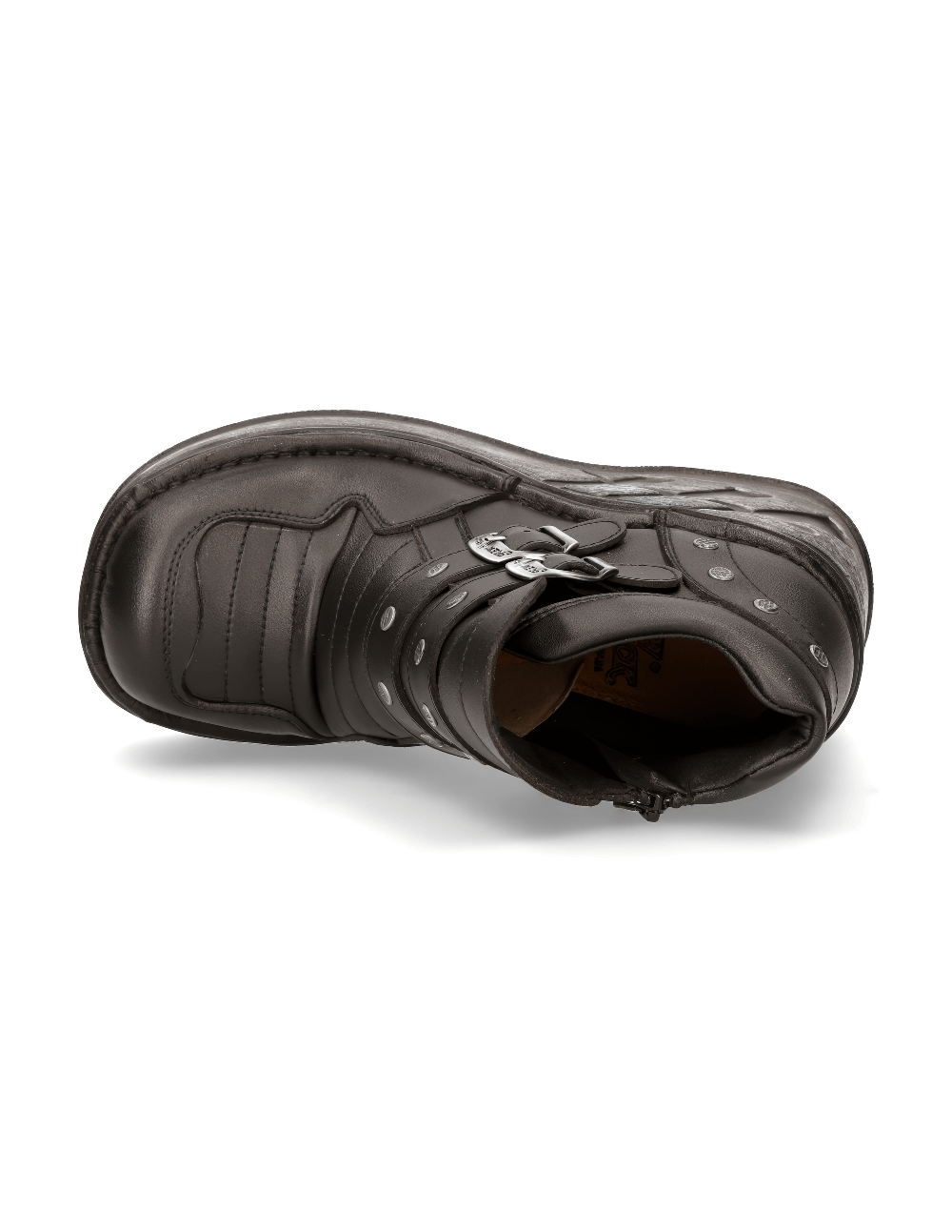 NEW ROCK Women's Gothic Style Zip-Up Black Ankle Boots