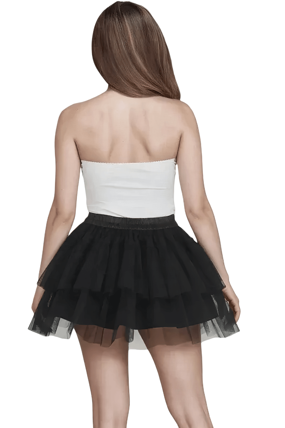 Niko Layered Black Tulle Skirt for Gothic and Party Looks