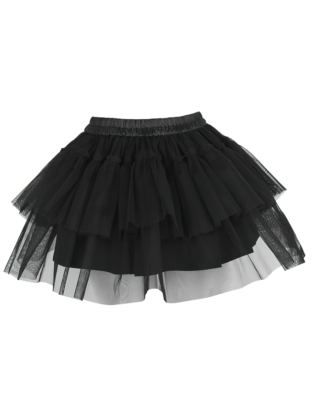 Niko Layered Black Tulle Skirt for Gothic and Party Looks