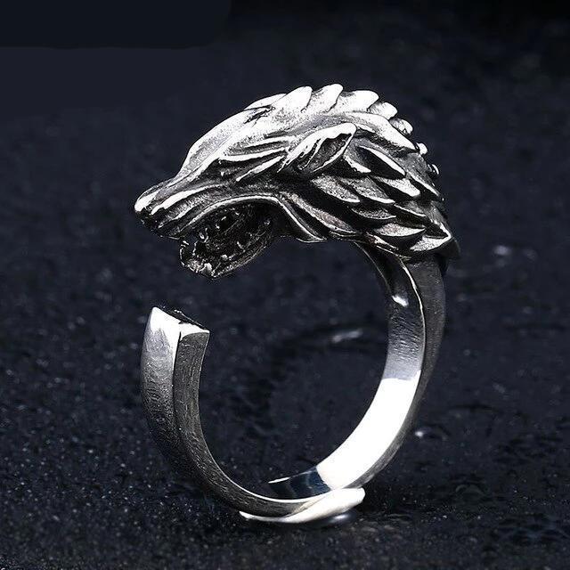 Nordic Wolf Viking Ring / Rock Style Jewelry for Men and Women