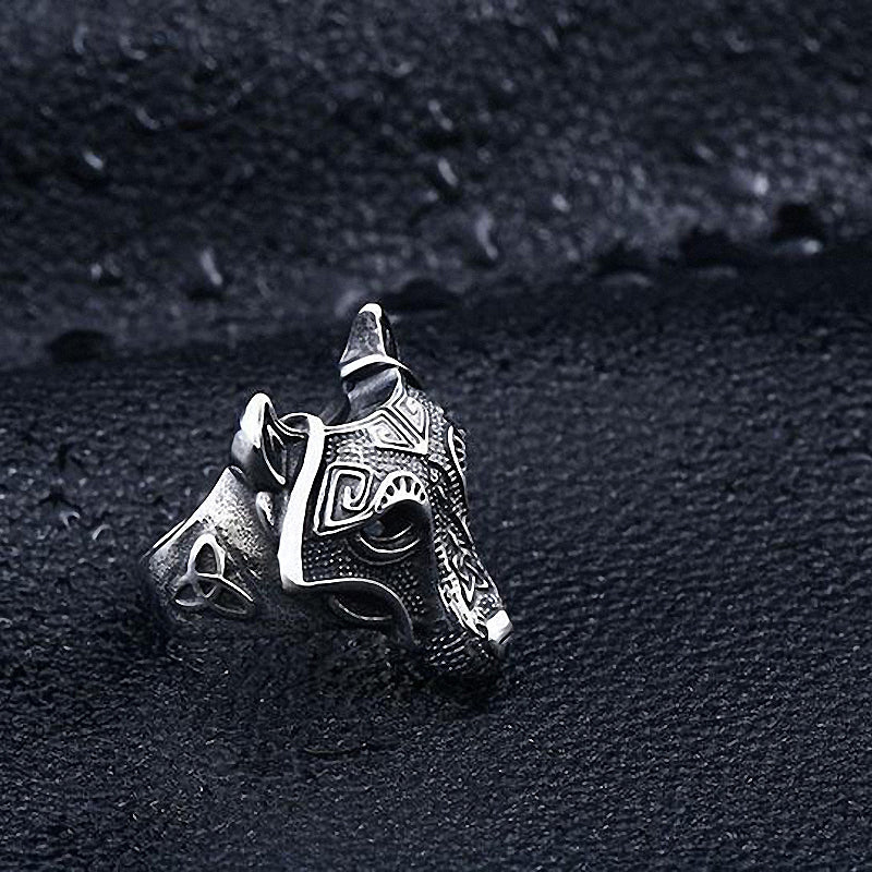 Nordic Wolf Viking Ring / Rock Style Jewelry for Men and Women